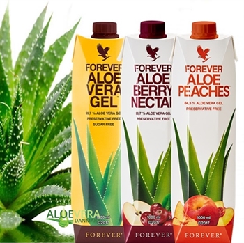 FOREVER COMBO TRI-PAK Aloe Vera drik med C-vitamin. din familiepakke.